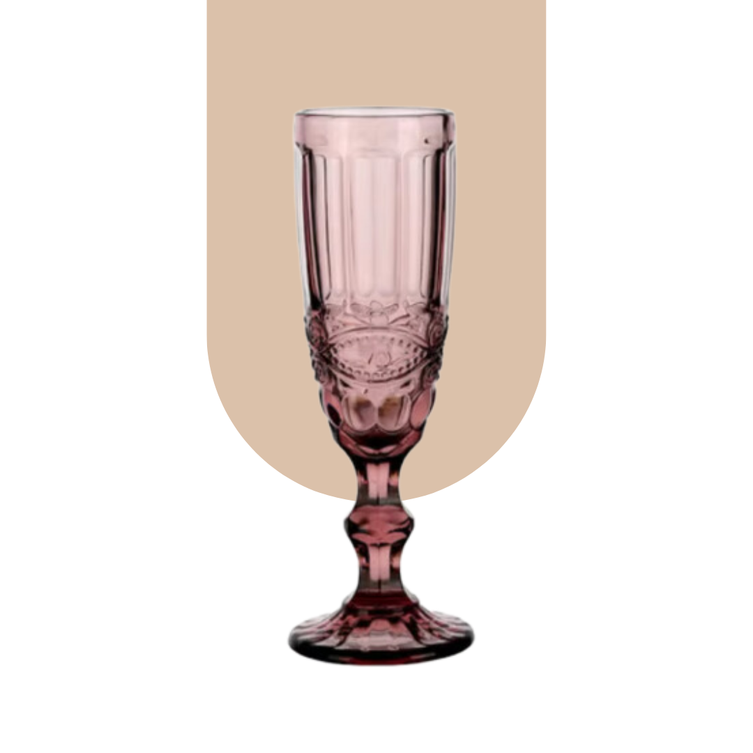  Glass - Vintage Carved Pattern Red